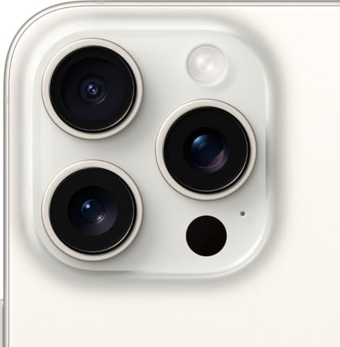 Apple iPhone 15 Pro Max, 256GB, White Titanium for Boost Mobile (Renewed)