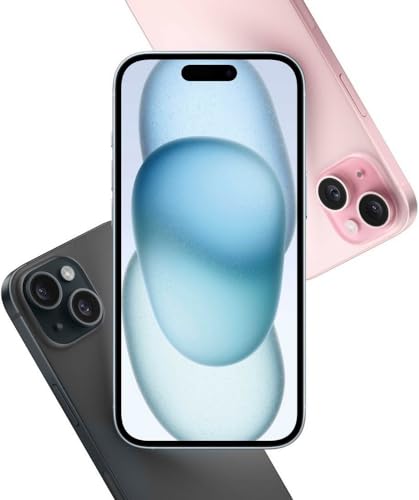 Apple iPhone 15 Plus, 128GB, Black - Unlocked (Renewed)