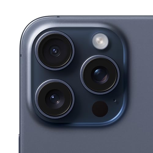 Apple iPhone 15 Pro Max, 256GB, Blue Titanium - Unlocked (Renewed)
