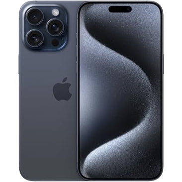 Apple iPhone 15 Pro Max, 256GB, Blue Titanium - Unlocked (Renewed)
