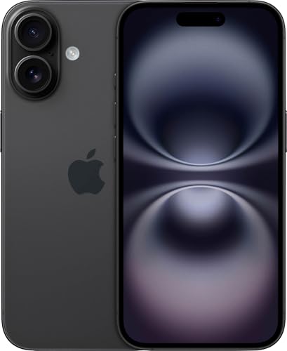 Apple iPhone 16, US Version, 256GB, Black - Unlocked (Renewed)