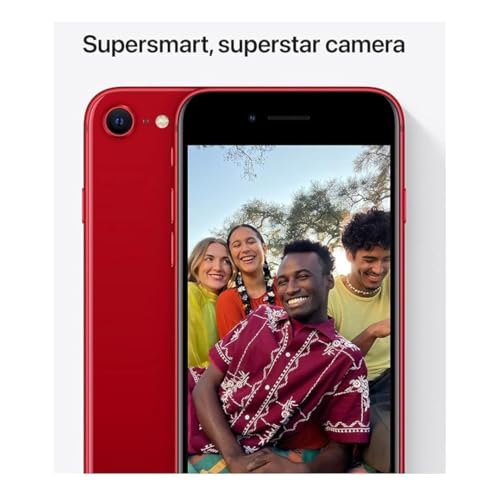 Apple iPhone SE 3rd Gen, 64GB, RED - Unlocked (Renewed)