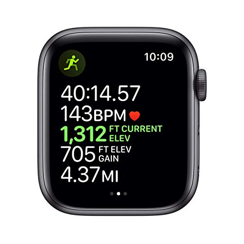 Apple Watch Series 5 (GPS + Cellular, 40MM) - Space Gray Aluminum Case with Black Sport Band (Renewed)