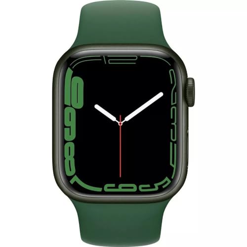 Apple Watch Series 7 (GPS + Cellular, 45mm) Green Aluminum Case with Clover Sport Band, Regular (Renewed)
