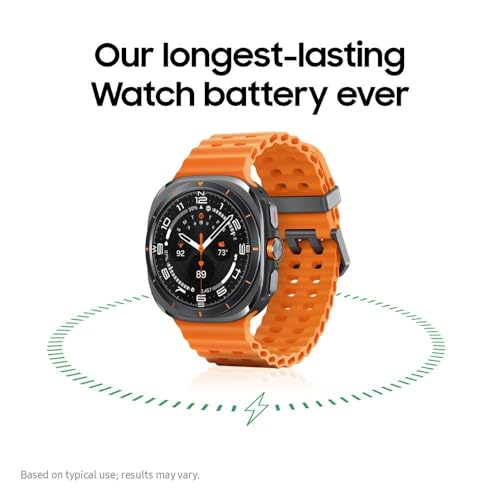 SAMSUNG Galaxy Watch Ultra 47mm LTE AI Smartwatch w/Energy Score, Wellness Tips, Heart Rate Tracking, Sleep Monitor, Fitness Tracker, GPS, 2024,Titanium White (Renewed)