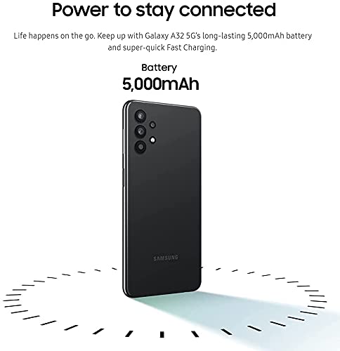 SAM SUNG Galaxy A32 5G Supported | Boost Carrier Locked | (Boost Mobile Phones) Packaging | 4GB, 64GB Black (New) | Android Smartphone | Best Affordable Smart Phone |, 6 x 4 x 2 (Renewed)