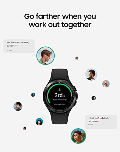 Samsung Electronics Galaxy Watch 4 Classic 46mm Smartwatch with ECG Monitor Tracker for Health Fitness Running Sleep Cycles GPS Fall Detection Bluetooth US Version, Silver (Renewed)