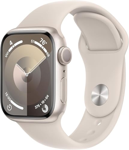 Apple Watch Series 7 (GPS + Cellular, 41mm) Starlight Aluminum Case with Starlight Sport Band, Regular (Renewed)