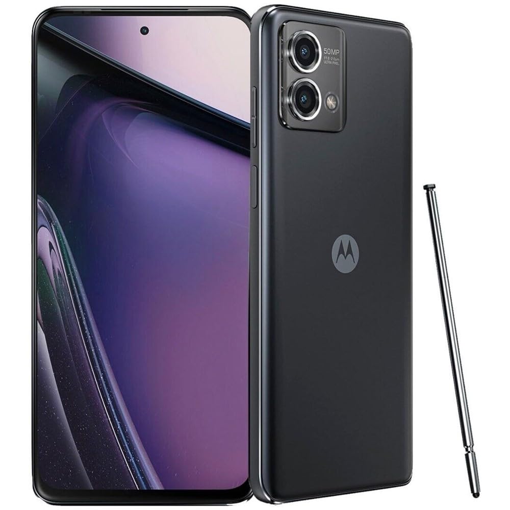 Moto G Stylus 5G 2023 (128GB, 4GB) 6.6", 50MP Dual Camera, Android 13 (Only for AT&T, Cricket, Net 10-4G LTE) XT2315-4 (Black) (Renewed)