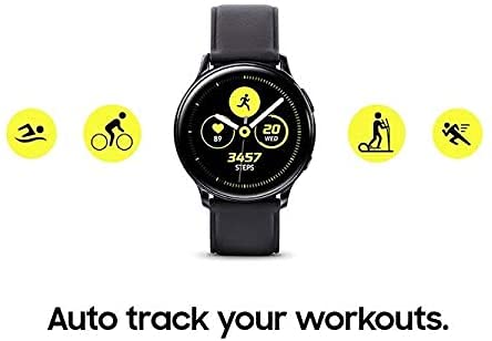 SAMSUNG Galaxy Watch Active 2 (44mm, GPS, Bluetooth, Unlocked LTE) Smart Watch with Advanced Health Monitoring, Fitness Tracking, and Long Lasting Battery, US Version, Aqua Black (Renewed)