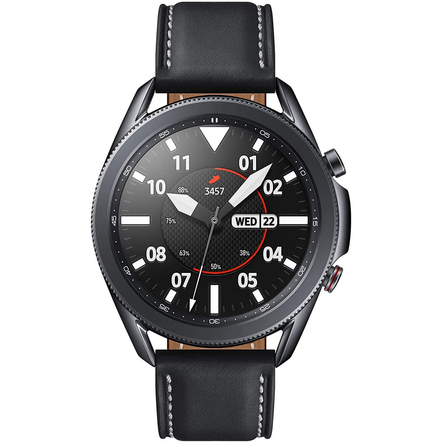 Samsung Galaxy Watch 3 (45mm, GPS, Bluetooth) Smart Watch with Advanced Health Monitoring, Fitness Tracking, and Long Lasting Battery - Mystic Black (Renewed)
