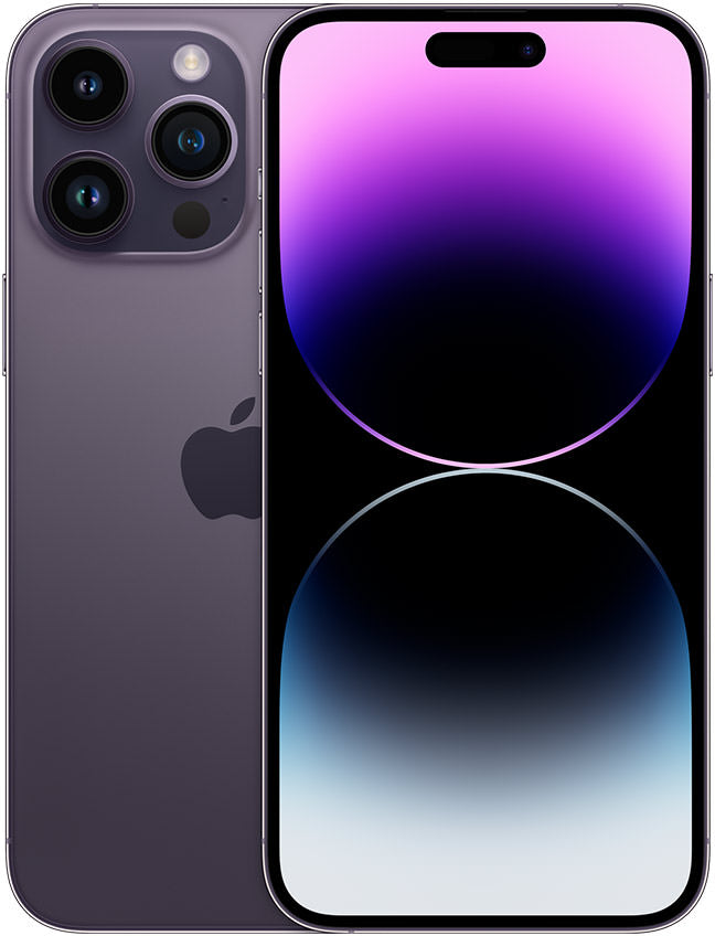 Apple iPhone 14 Pro Max, 128GB, Deep Purple - Unlocked (Renewed)
