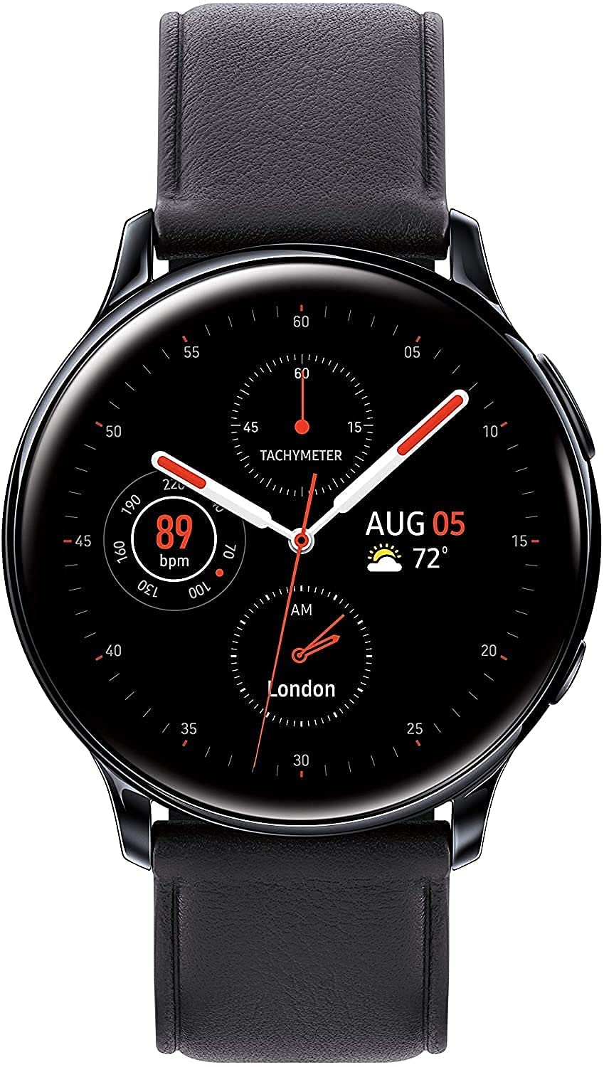 SAMSUNG Galaxy Watch Active 2 (44mm, GPS, Bluetooth, Unlocked LTE) Smart Watch with Advanced Health Monitoring, Fitness Tracking, and Long Lasting Battery, US Version, Aqua Black (Renewed)