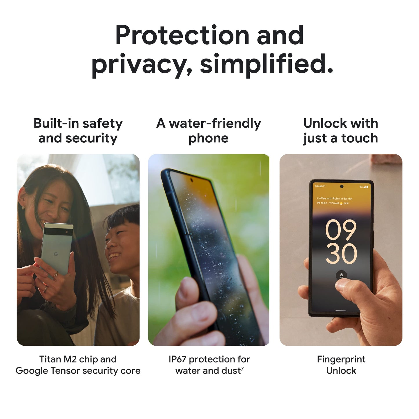 Google Pixel 6A 5G 128GB 6GB RAM Factory Unlocked (GSM Only, No CDMA - not Compatible with Verizon) Global Version - Chalk (Renewed)