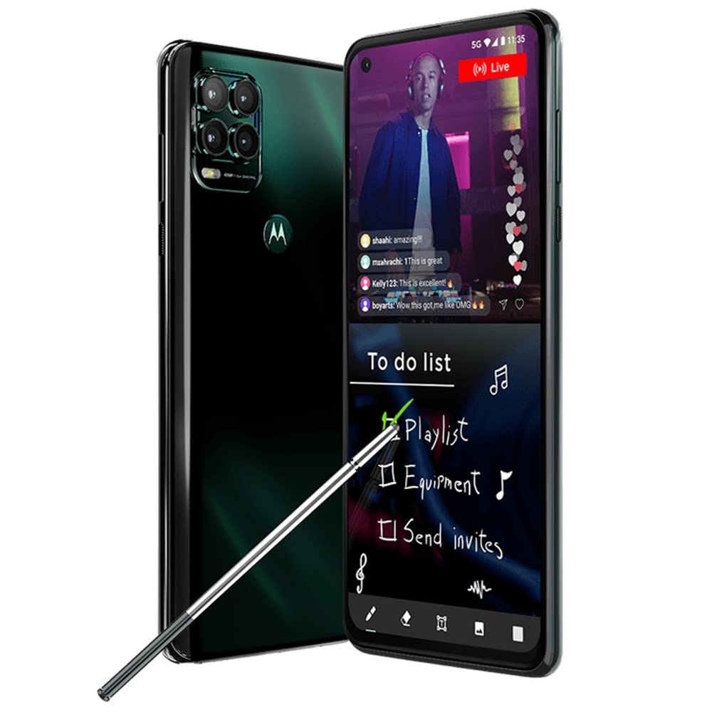 Motorola Moto G Stylus 5G | 2021 | 2-Day Battery | Unlocked | Made for US 4/128GB | 48MP Camera | Cosmic Emerald