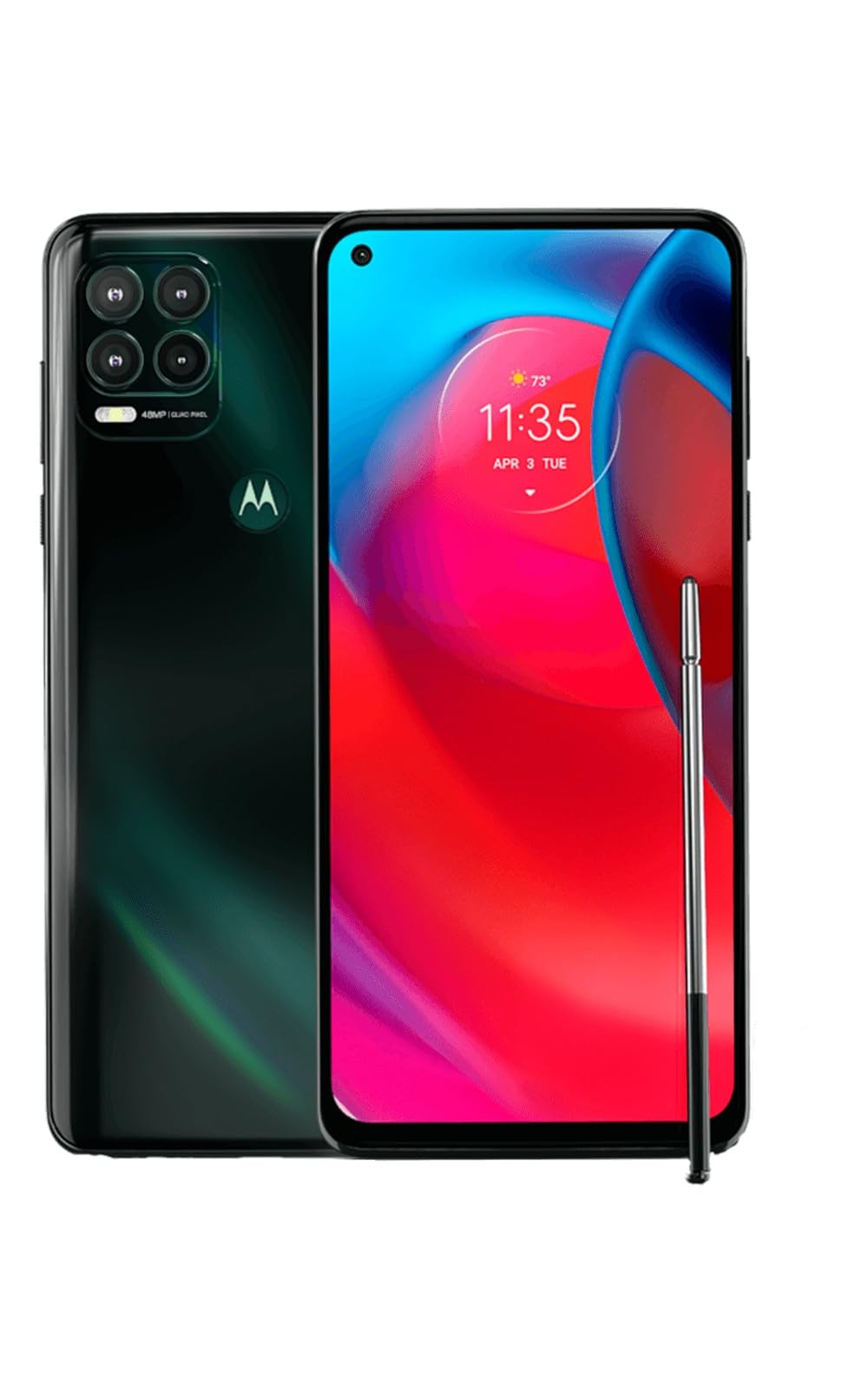 Motorola Moto G Stylus 5G | 2021 | 2-Day Battery | GSM Unlocked | Made for US 4/128GB | 48MP Camera | Cosmic Emerald (Renewed)