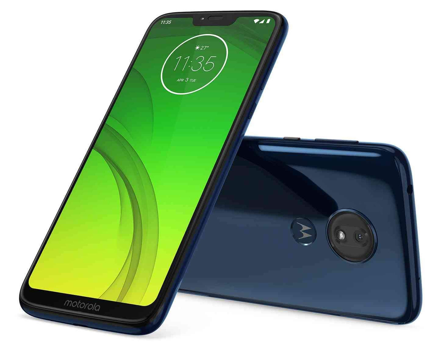 Motorola Moto G7 Power 32GB+3GB RAM XT1955-2 LTE Factory Unlocked GSM 5000mAh Battery Smartphone (International Version) (Marine Blue) (Renewed)