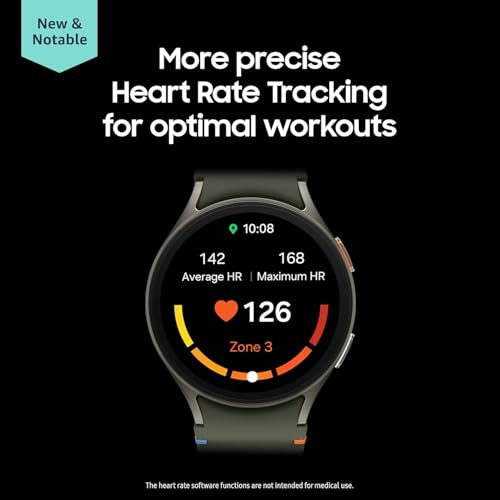 SAMSUNG Galaxy Watch 7 40mm GPS + Cellular AI Smartwatch w/Energy Score, Wellness Tips, Heart Rate Tracking, Sleep Monitor, Fitness Tracker, 2024, Green (Renewed)