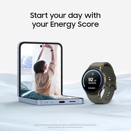 SAMSUNG Galaxy Watch 7 40mm GPS + Cellular AI Smartwatch w/Energy Score, Wellness Tips, Heart Rate Tracking, Sleep Monitor, Fitness Tracker, 2024, Green (Renewed)