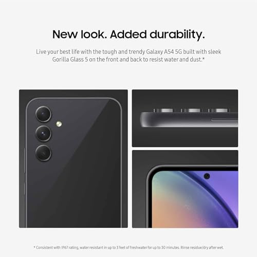 Total by Verizon | Samsung Galaxy A54 5G | Locked | 128GB | 5000mAh Battery | 50MP Main Camera | 6.4-in. 120Hz Full HD+ Super AMOLED Display | Black