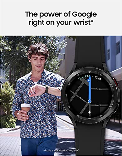 Samsung Electronics Galaxy Watch 4 Classic 46mm Smartwatch with ECG Monitor Tracker for Health Fitness Running Sleep Cycles GPS Fall Detection Bluetooth US Version, Silver (Renewed)