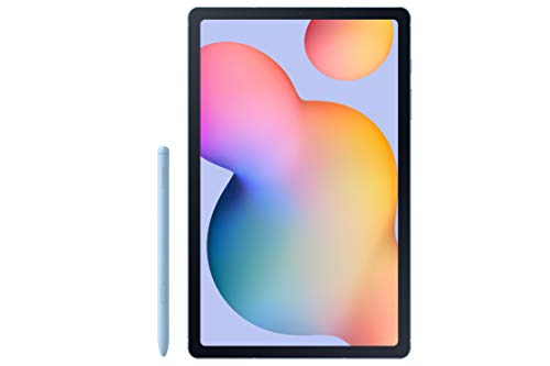 SAMSUNG Galaxy Tab S6 Lite 10.4" 128GB Android Tablet w/ Long Lasting Battery, S Pen Included, Slim Metal Design, AKG Dual Speakers, US Version, Angora Blue (Renewed)