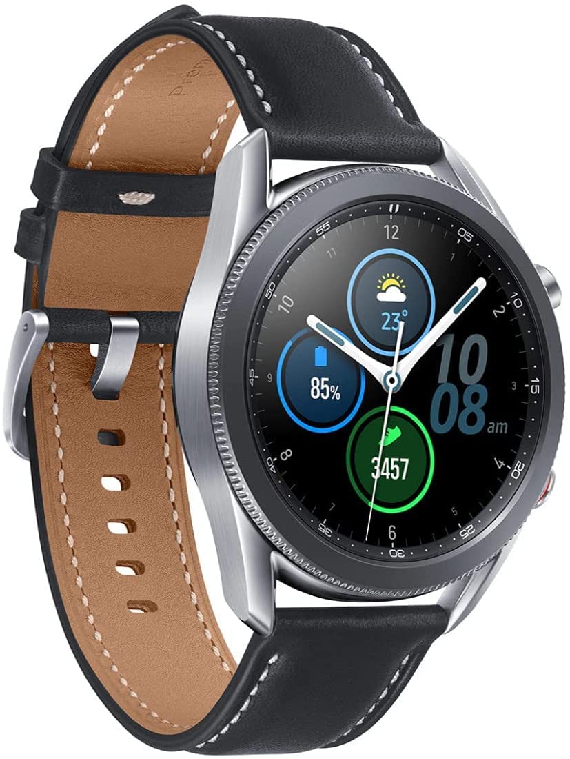 Samsung Galaxy Watch3 Watch 3 (GPS, Bluetooth, LTE) Smart Watch with Advanced Health Monitoring, Fitness Tracking, and Long Lasting Battery (Silver, 45MM) (Renewed)