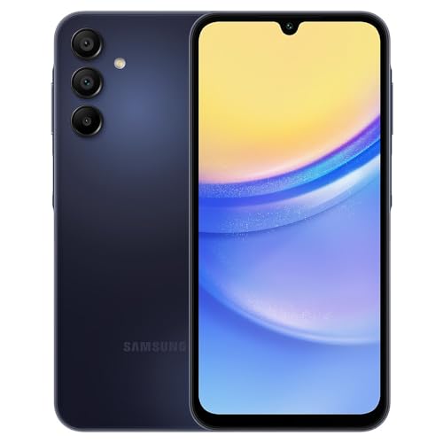 SAMSUNG Galaxy A15 5G (128GB, 2024) 6.5" 90Hz AMOLED, 50MP Camera, 4G Volte (Fully Unlocked International Model for AT&T, T-Mobile, Verizon, Global) A156U (Blue Black) (Renewed)