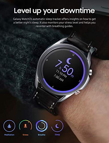 Samsung Galaxy Watch3 Watch 3 (GPS, Bluetooth, LTE) Smart Watch with Advanced Health Monitoring, Fitness Tracking, and Long Lasting Battery (Silver, 41MM) (Renewed)