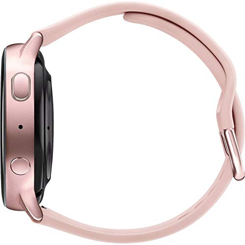 Samsung Galaxy Watch Active2 (Silicon Strap + Aluminum Bezel) Bluetooth - International,Multisport Tracker (Pink Gold, R820-44mm) (Renewed)