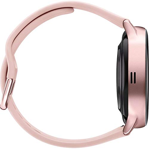 Samsung Galaxy Watch Active2 (Silicon Strap + Aluminum Bezel) Bluetooth - International,Multisport Tracker (Pink Gold, R820-44mm) (Renewed)