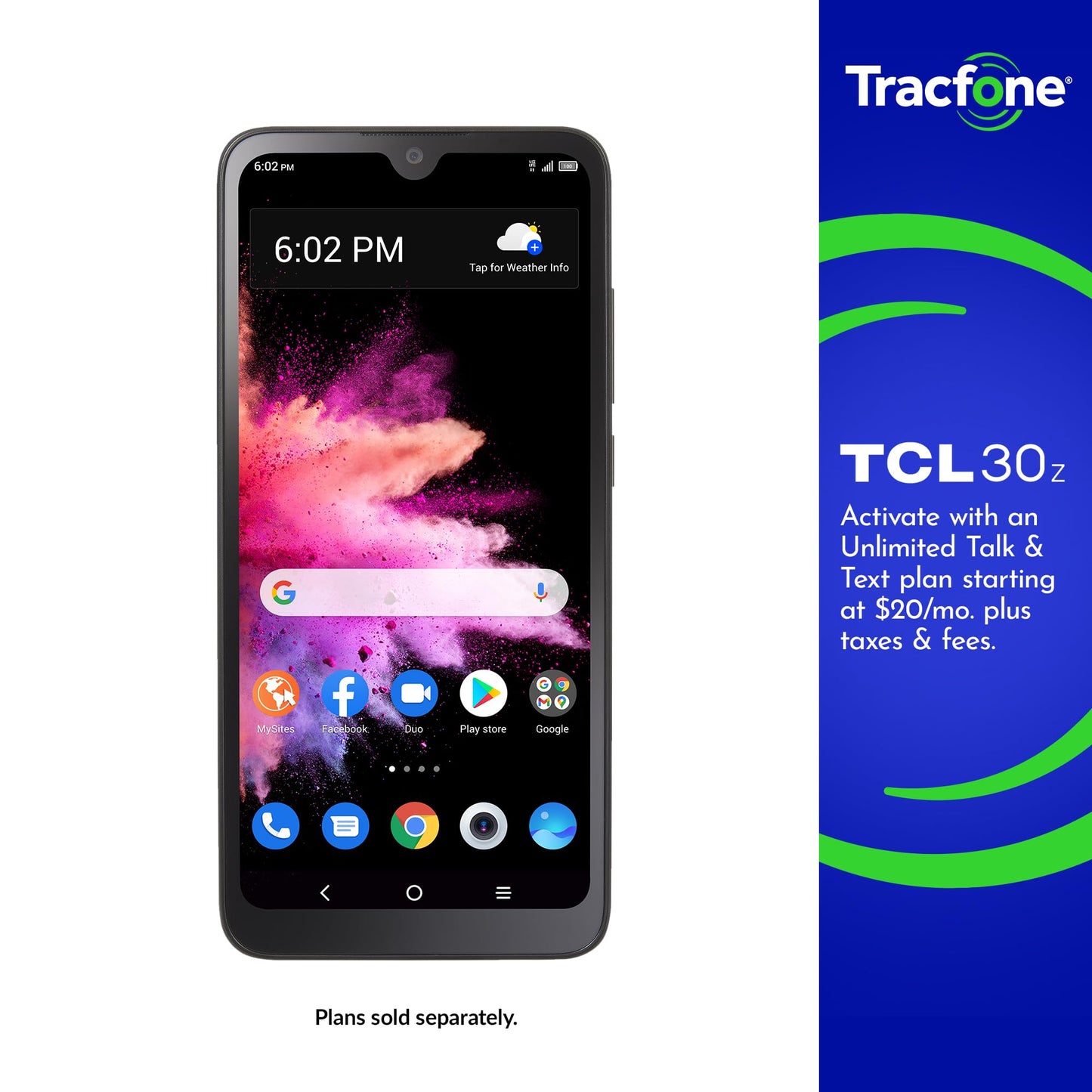 Tracfone |TCL 30 Z | Renewed | Locked | 32GB | 3000mAh Battery |Black