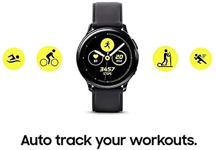 SAMSUNG Galaxy Watch Active 2 (44mm, GPS, Bluetooth, Unlocked LTE) Smart Watch with Advanced Health Monitoring, Fitness Tracking, and Long Lasting Battery, US Version, Aqua Black (Renewed)