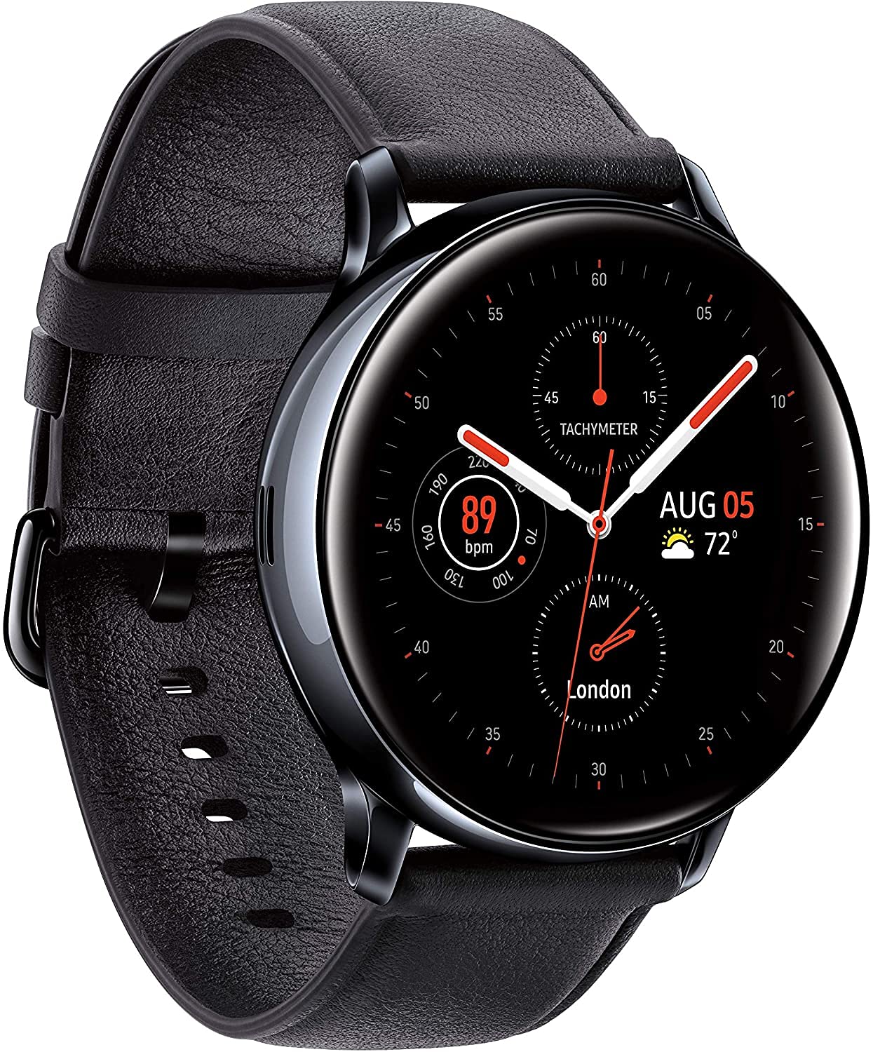 SAMSUNG Galaxy Watch Active 2 (44mm, GPS, Bluetooth, Unlocked LTE) Smart Watch with Advanced Health Monitoring, Fitness Tracking, and Long Lasting Battery, US Version, Aqua Black (Renewed)