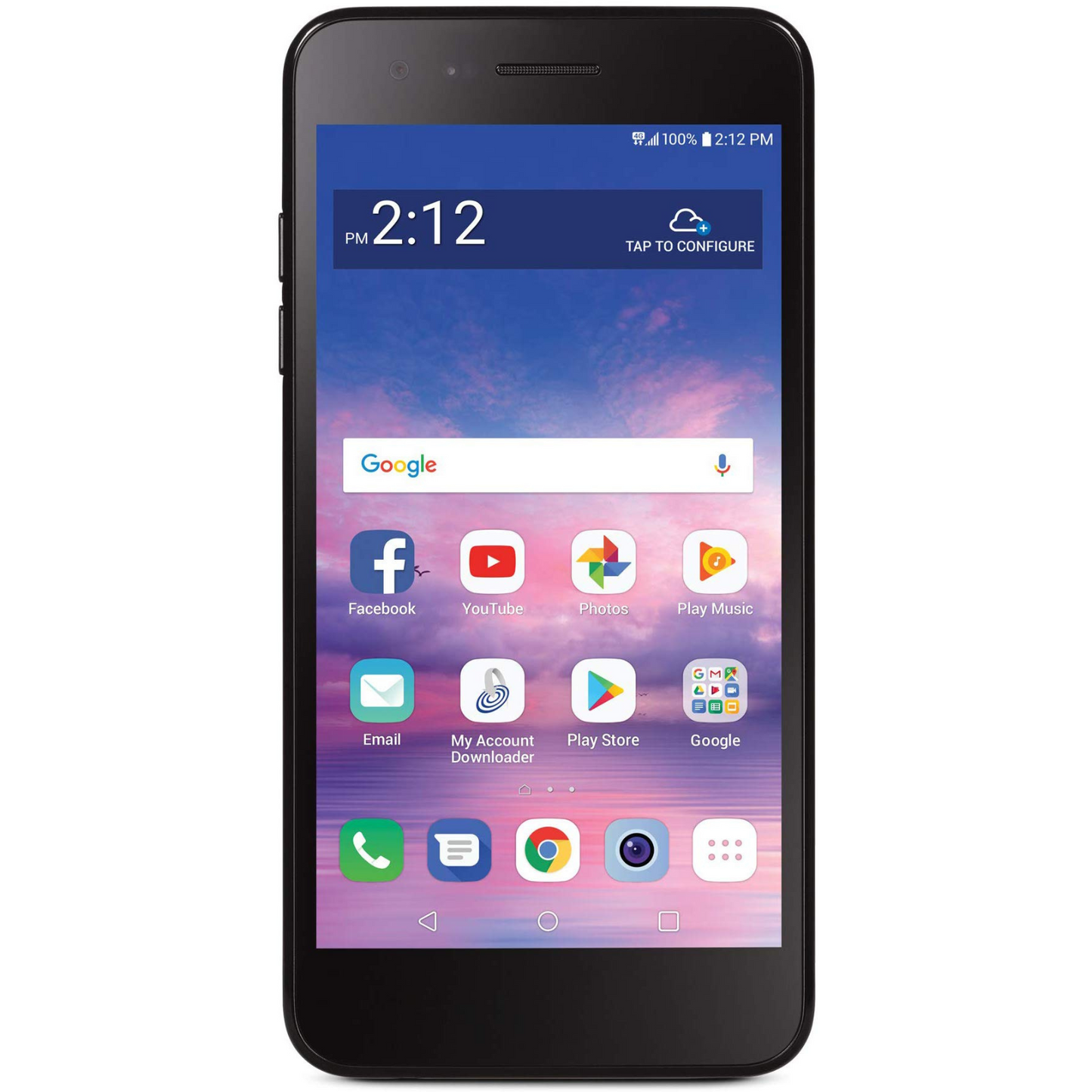 Tracfone Carrier-Locked LG Rebel 4 4G LTE Prepaid Smartphone - Black - 16GB - Sim Card Included - CDMA, Standart