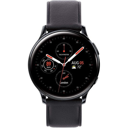 SAMSUNG Galaxy Watch Active 2 (44mm, GPS, Bluetooth, Unlocked LTE) Smart Watch with Advanced Health Monitoring, Fitness Tracking, and Long Lasting Battery, US Version, Aqua Black (Renewed)