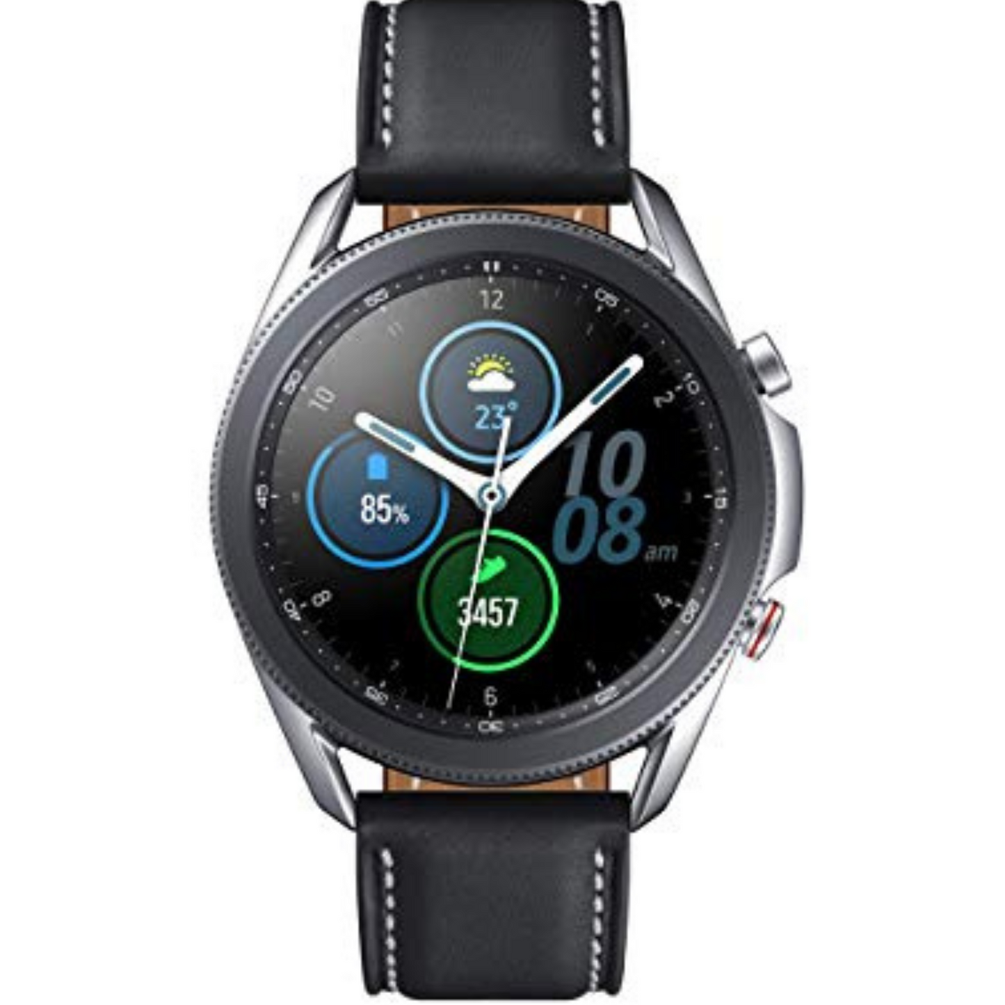 Samsung Galaxy Watch3 Watch 3 (GPS, Bluetooth, LTE) Smart Watch with Advanced Health Monitoring, Fitness Tracking, and Long Lasting Battery (Silver, 45MM) (Renewed)